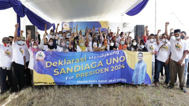 Relawan di Ponorogo dukung Sandiaga Uno jadi capres