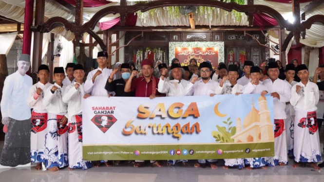 Relawan Saga saksikan Santri deklarasi dukung Ganjar Pranowo.