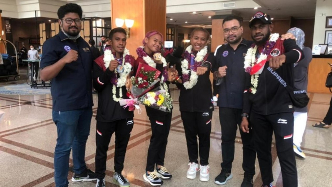 Atlet kickboxing Indonesia di SEA Games 2021