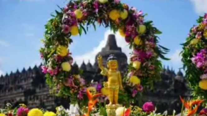 Potret Hari Raya Waisak tahun 2022 di Candi Borobudur