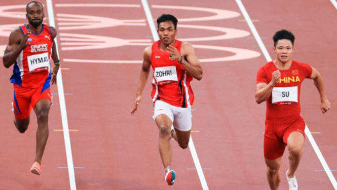 Sprinter Indonesia Lalu Muhammad Zohri di Olimpiade Tokyo