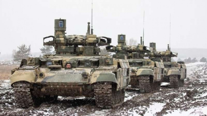 VIVA Militer: Kendaraan lapis baja BMPT-72 Terminator militer Rusia