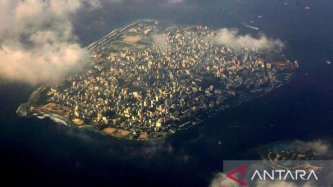 Foto udara ibu kota Maladewa, Male, 9 Deseber 2009