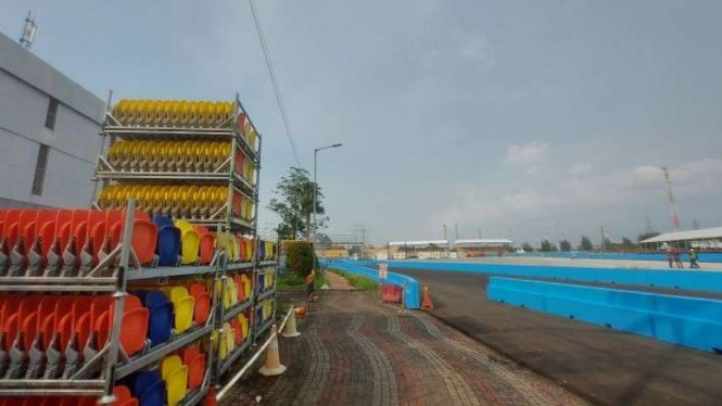 Sirkuit internasional Formula E Jakarta di Ancol, Pademangan, Jakarta Utara.