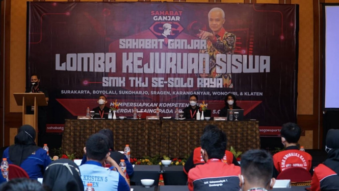 Relawan Sahabat Ganjar gelar Lomba Kejuruan Siswa se Solo Raya, Jawa Tengah.