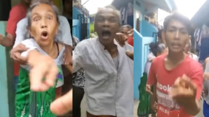 Video viral aksi amukan keluarga pada pria penagih hutang