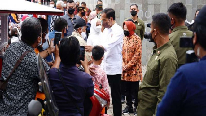Presiden Joko Widodo di Pasar Muntilan