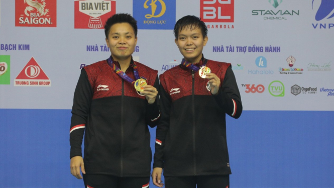 Apriyani Rahayu/Siti Fadia Silva Ramadhanti raih emas SEA Games