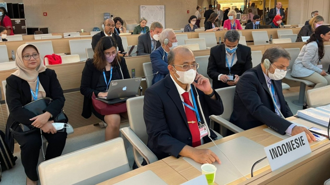 Delegasi Indonesia pada World Health Assembly ke-75 di Palais de Nations, Jenewa