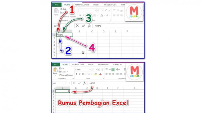 4 Rumus Pembagian Excel, Pakai Contoh Dan Penjelasannya