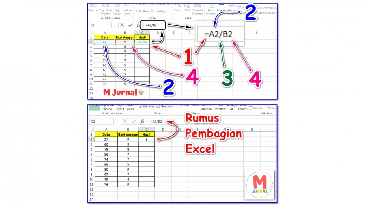 Foto 4 Rumus Pembagian Excel, Pakai Contoh Dan Penjelasannya | Halaman 3