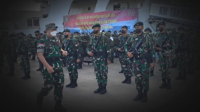 VIVA Militer: Pasukan Yonif Raider 600/Modang tiba di Papua.