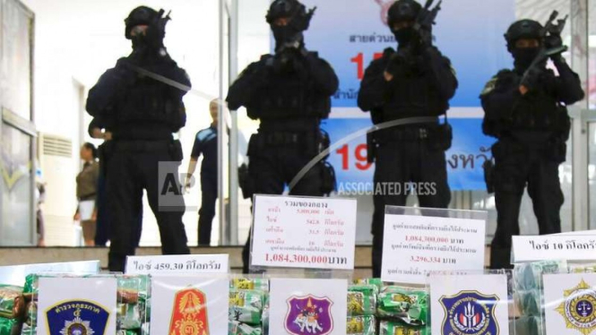Penggerebekan sabu besar-besaran oleh Polisi Thailand