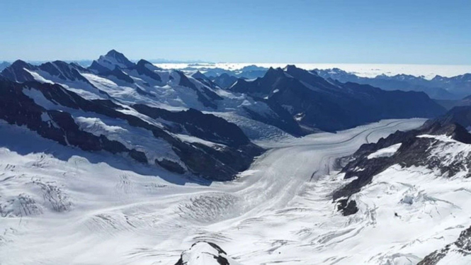 Gletser Aletsch.