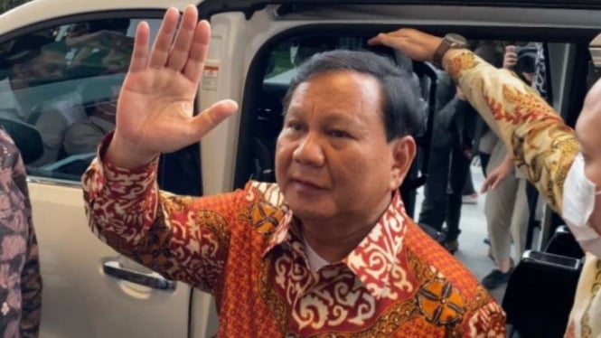 Ketua Umum Partai Gerindra Prabowo Subianto menemui Surya Paloh.