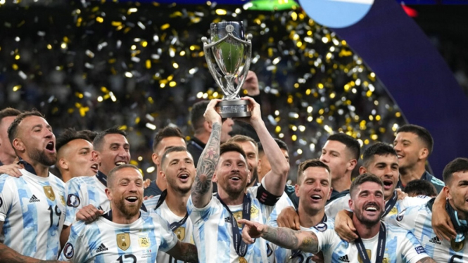 Lionel Messi juara Finalissima 2022 bersama Timnas Argentina