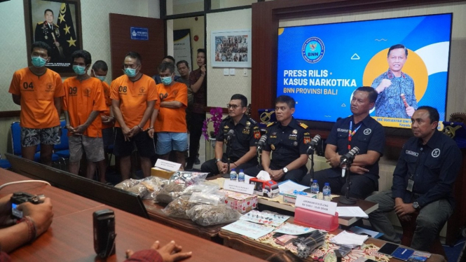 press release pengungkapan kasus Narkotika yang di gelar oleh BNNP Bali (31/5)