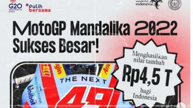 Poster MotoGP Mandalika disebut sukses besar