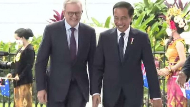 Presiden Jokowi dan PM Australia Anthony Albanese di Istana Bogor