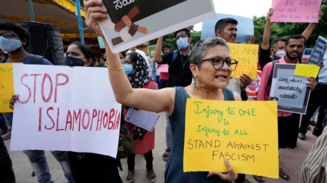 Demo protes islamofobia di India
