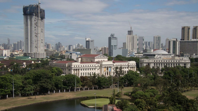 Manila Ibu Kota Filipina Pemandangan Udara Foto Stok - vrogue.co