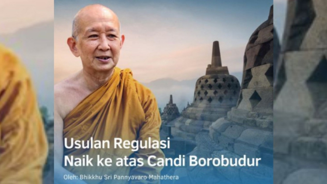 Tangkap layar, Usulan regulasi naik ke atas Candi Borobudur