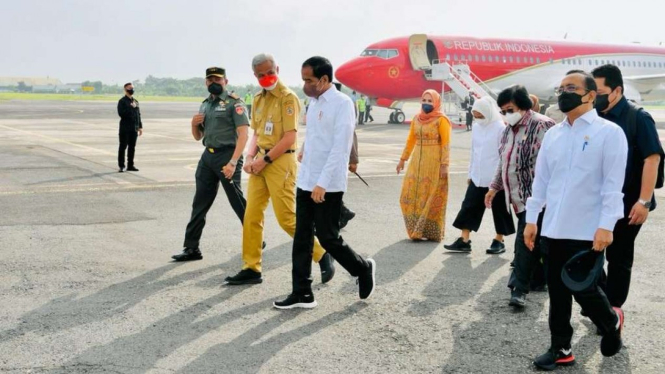Presiden Jokowi dan Ibu Negara Iriana ke Jawa Tengah