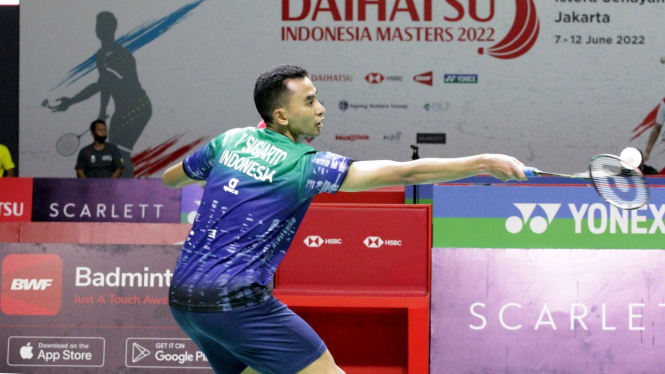 Aksi Tommy Sugiarto di Indonesia Masters 2022