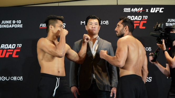 Jeka Saragih vs wakil India Pawan Maan Singh Face Off Road to UFC