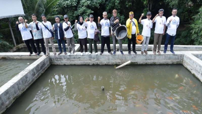 Relawan Sahabat Sandi Uno Kabupaten Ciamis menggelar pelatihan budidaya ikan air