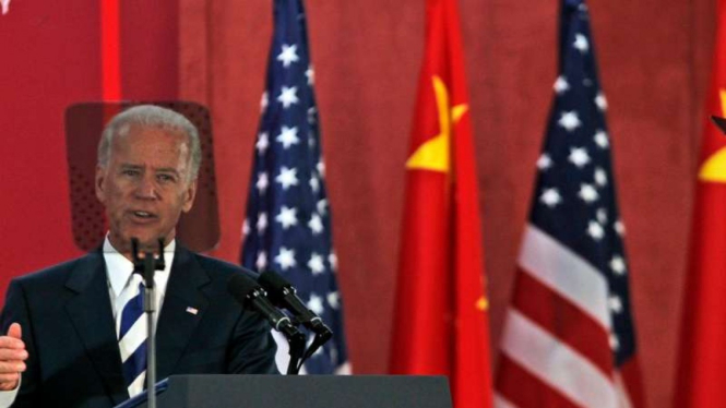 Joe Biden saat memberikan kuliah umum di Sichuan University, China tahun 2011