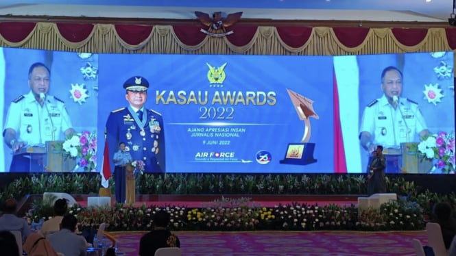 VIVA Militer: KSAU Marsekal TNI Fadjar Prasetyo dalam acara Kasau Award