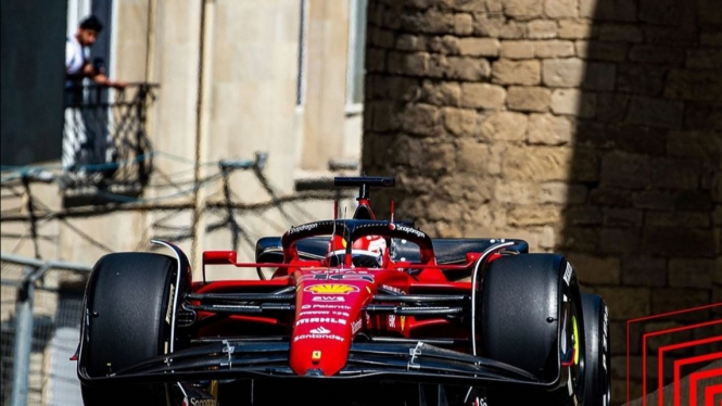 Pembalap Scuderia Ferrari, Charles Leclerc. 