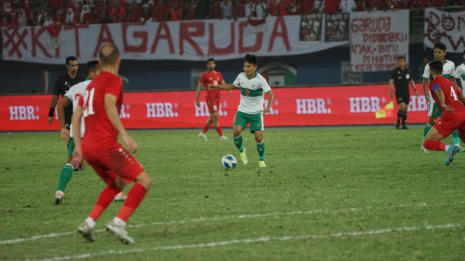 Witan Sulaeman dalam laga Timnas Indonesia vs Yordania