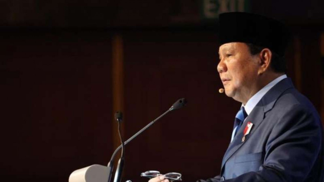 Prabowo Subianto saat berpidato