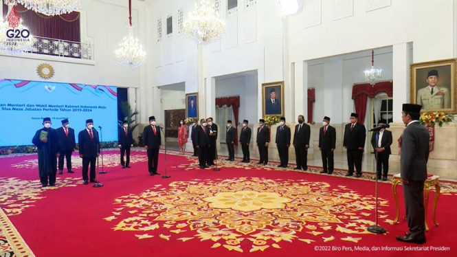 Presiden Jokowi melantik Menteri Perdagangan dan Menteri ATR/BPN baru