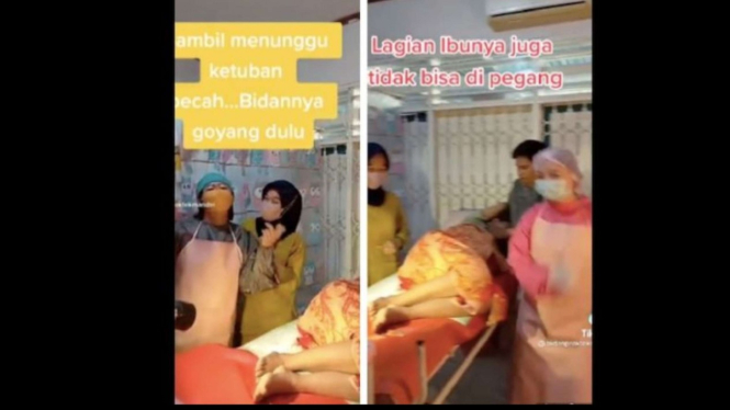 Viral video bidan joget nunggu ketuban ibu hamil pecah 