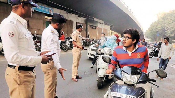 Polantas di Pune, India.