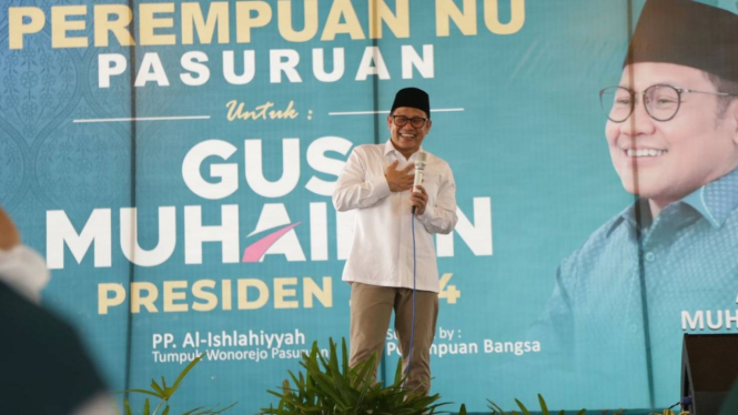 Ketua Umum PKB Muhaimin Iskandar (Cak Imin) di Pasuruan, jatim.