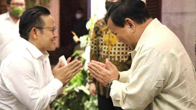 Ketum Gerindra Prabowo Subianto bertemu dengan Ketum PKB Cak Imin.
