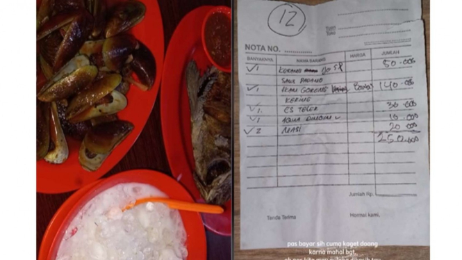 Viral makan seafood di luar PRJ dengan harga fantastis  