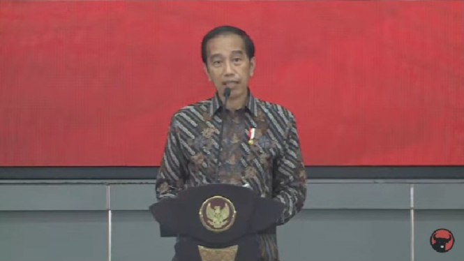 Presiden Jokowi di Rakernas II PDIP