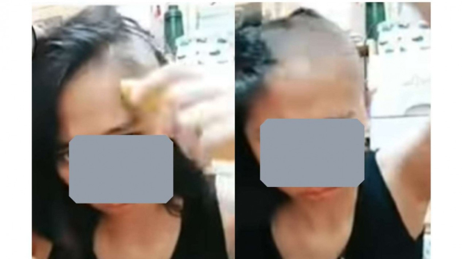 Viral Seorang Wanita Botakin Rambutnya Karena Ditinggal Pacarnya