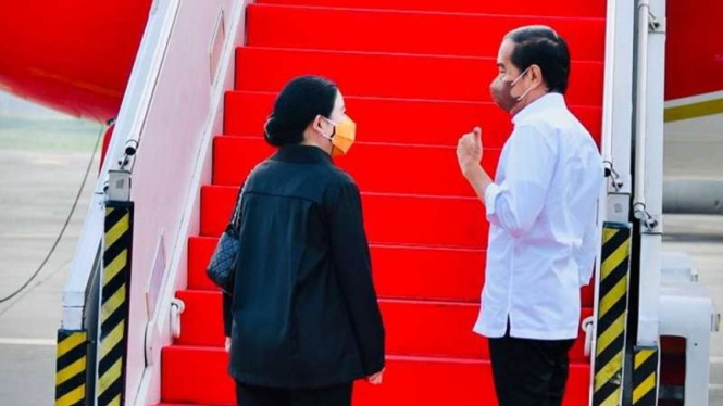Presiden Jokowi dan Ketua DPR Puan Maharani