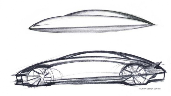 Sketsa Hyundai Ioniq 6