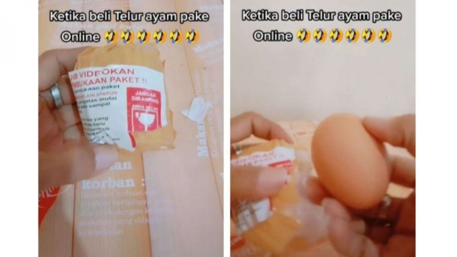 Viral belanja online beli telur sebutir