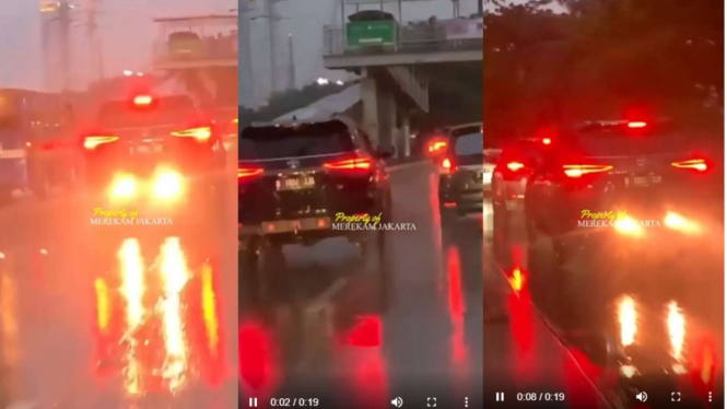 Viral lampu belakang mobil yang mengganggu pengguna jalan lain