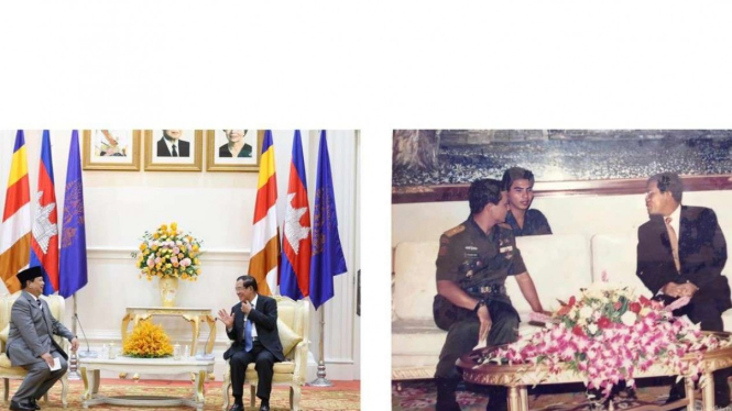 Prabowo Subianto dengan PM Kerajaan Kamboja H.E. Hun Sen