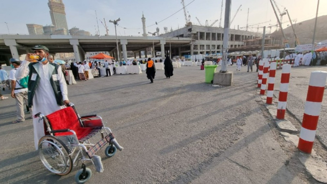 Layanan Kursi Roda Resmi Buat Jemaah di Masjidil Haram Mekah