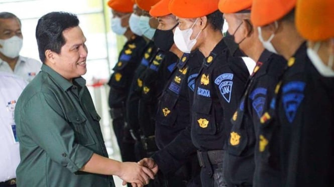 Menteri BUMN, Erick Thohir temui Polsuska.